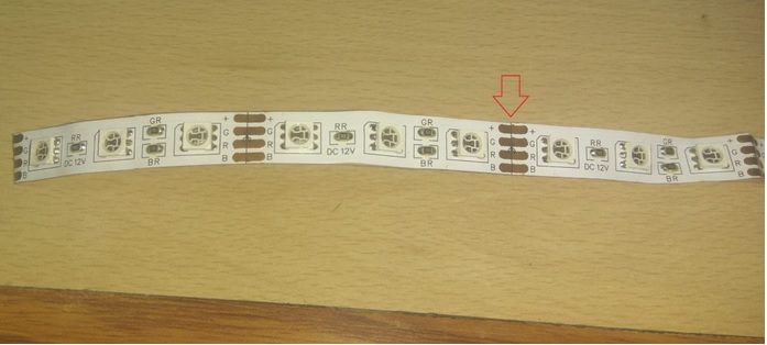 How to cut an led strip from middle