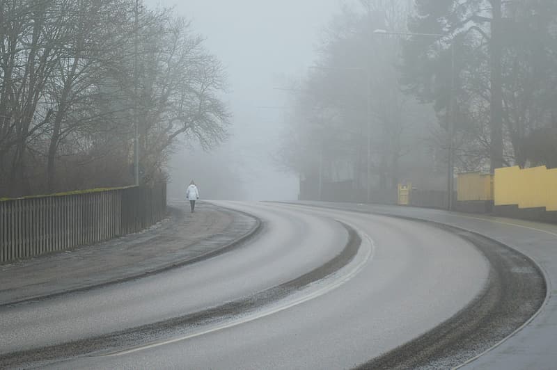 How fog is occurred on roads